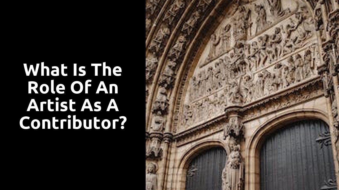 What is the role of an artist as a contributor?